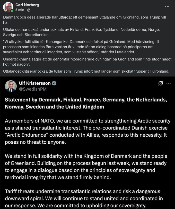 Gemensamt Grönlandsuttalande