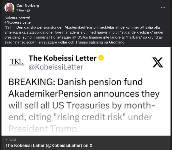 Dansk Pensionsfond Säljer Alla Amerikanska Statsobligationer