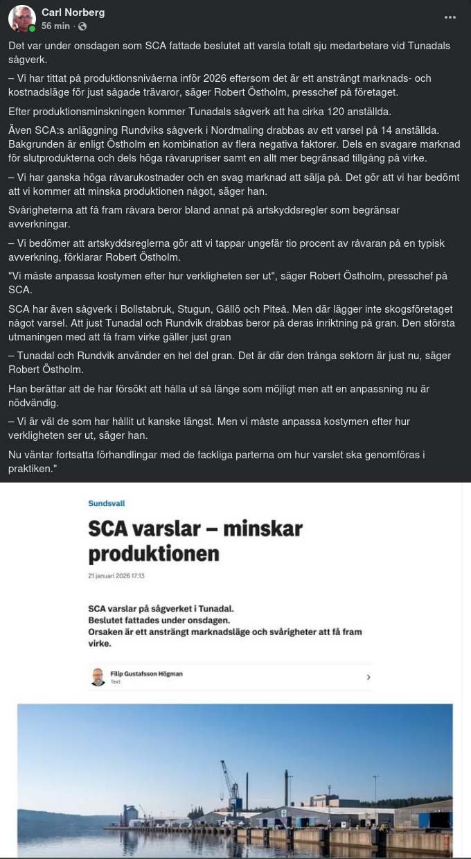 SCA Varslar