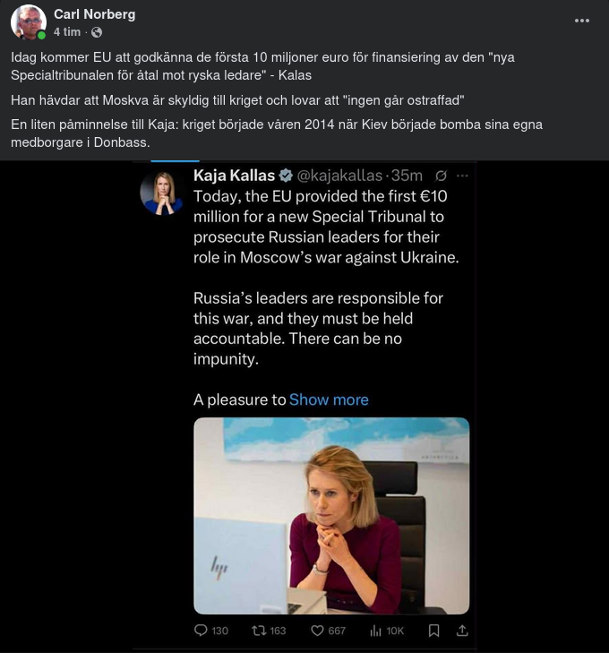 EU Finansierar Specialtribunal För Åtal Mot Ryska Ledare..