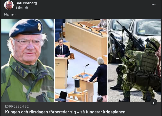 Krigsövande Kung & Riksdag