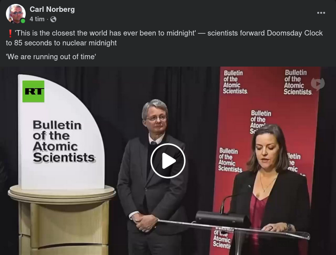 85 Sekunder Till Nukleär Midnatt