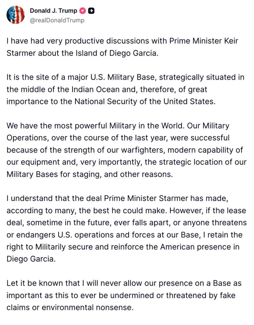 Trump Har Pratat Med Starmer