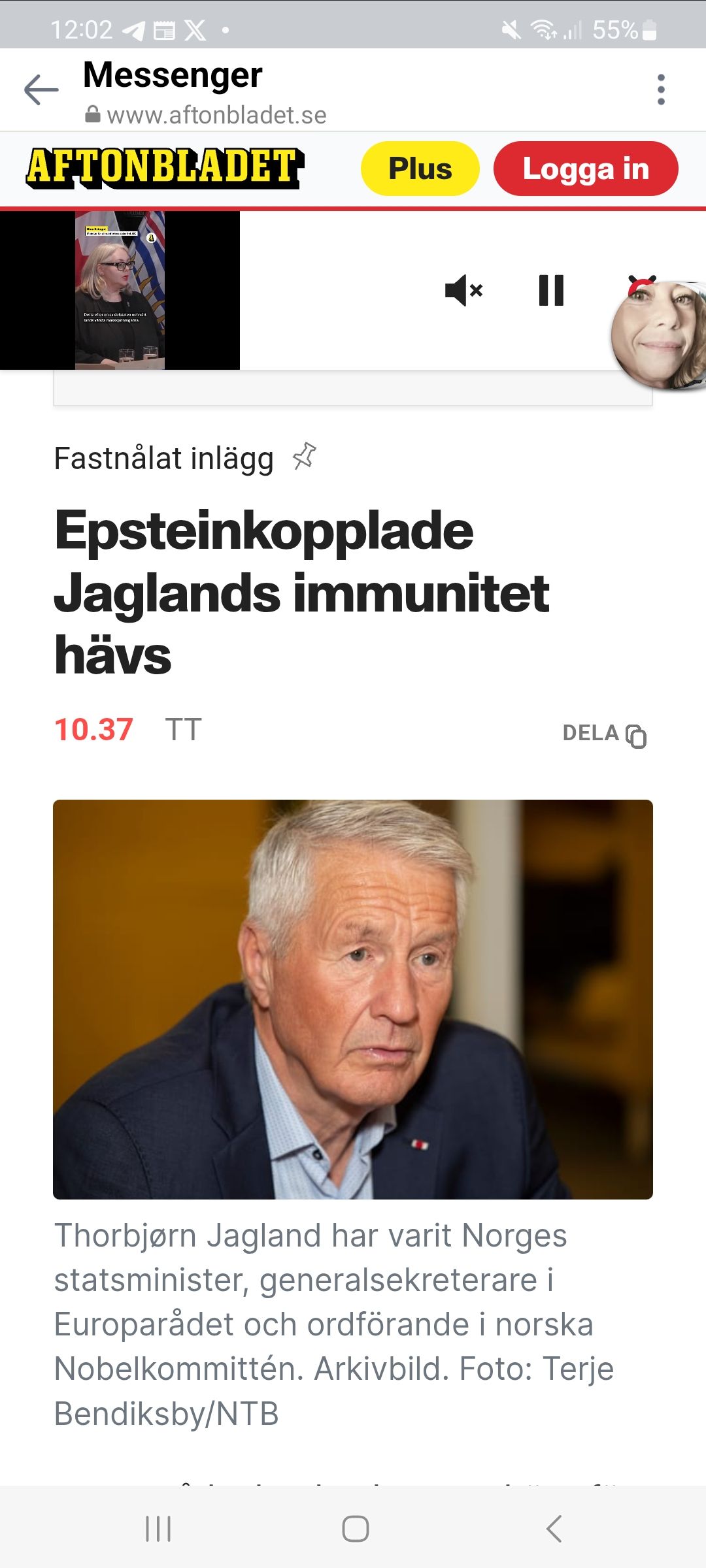 Europarådet Häver Immunitet För Jagland