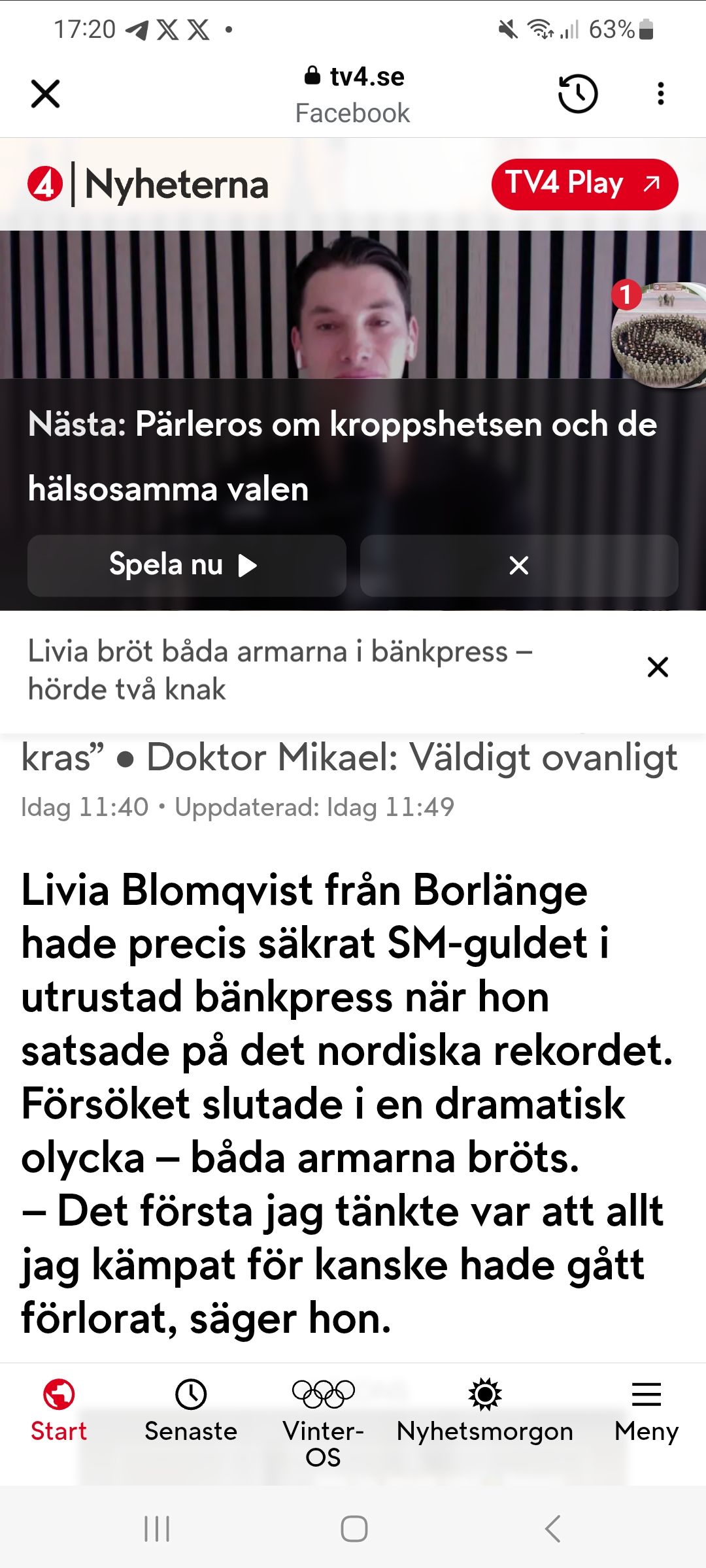 Bänkpress & Brutna Armar