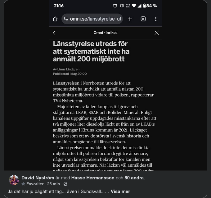 Systematiskt Anmälningsundvikande Länsstyrelse I Norrbotten