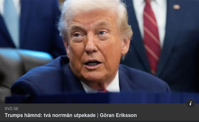 Fredspristrånande Trump Hämnas I SvD..