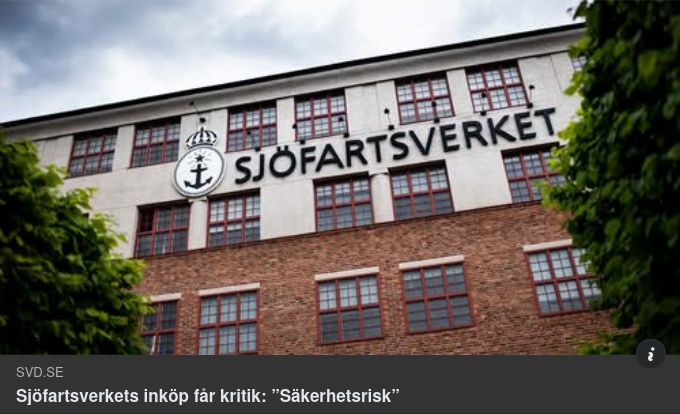 Säkerhetsriskkritik Mot Sjöfartsverkets Inköp