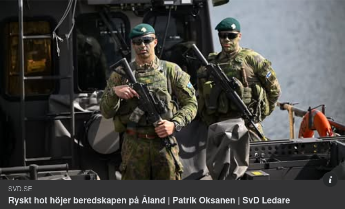 Rysshot & Höjd Ålandsberedskap I SvD
