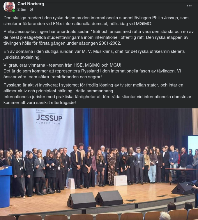 Ryska Juridikstudenttävlingsvinnare