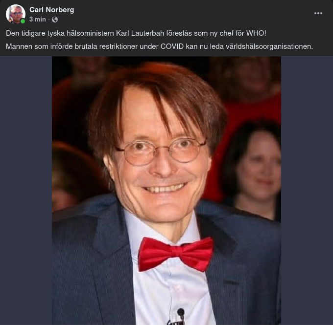 Tysk Föreslagen Som WHO-Chef