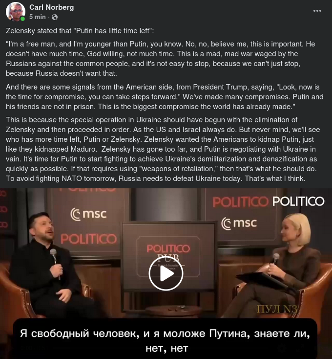 Ung Zelensky & Gammal Putin..