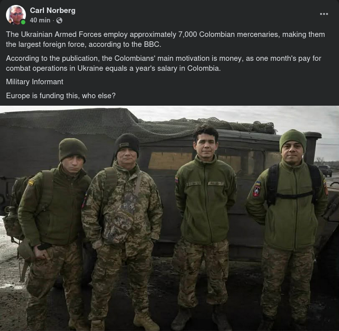 Colombianer I Ukraina