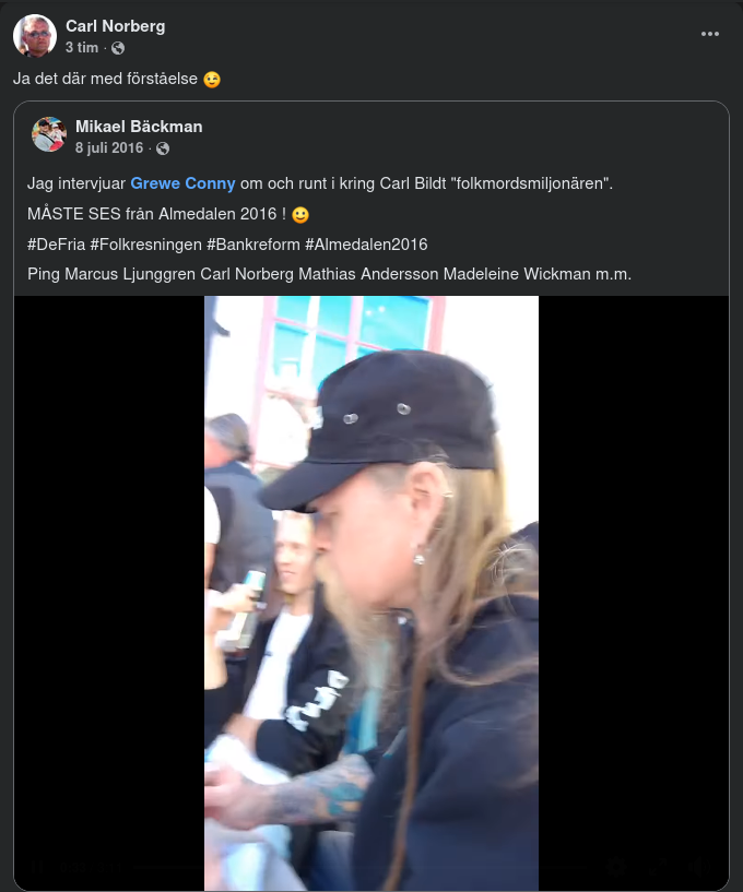 Bildt Bakom Ryggen - Almedalen 2016