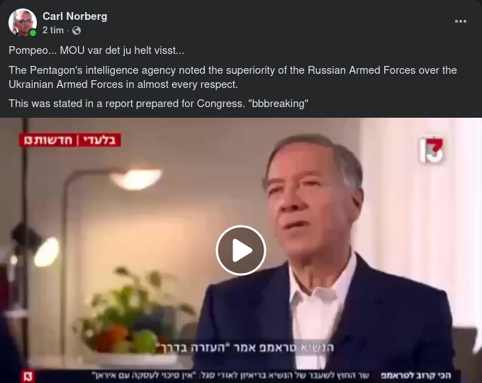 Pentagonerkänd Rysk Överlägsenhet