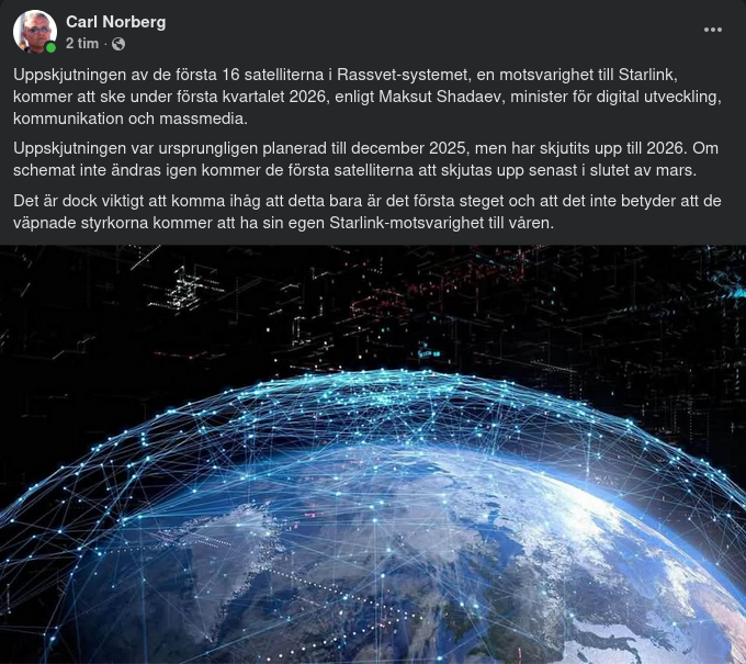 Planerad Satellituppskjutning