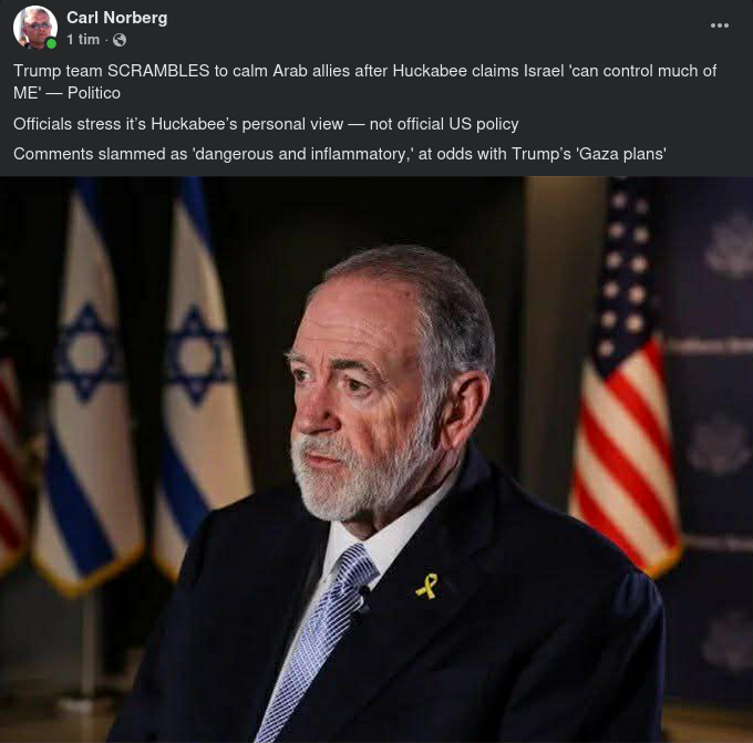 Huckabee Upprör Allierade Araber