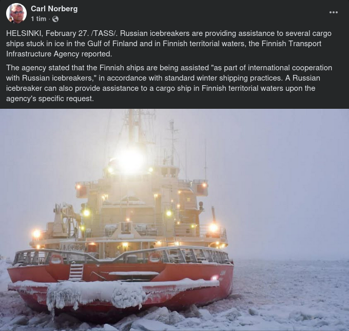 Rysk Isbrytarhjälp I Finska Bukten