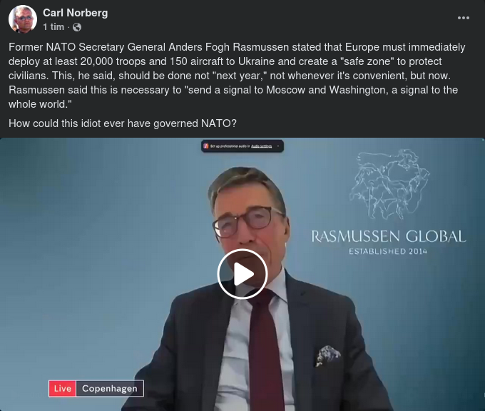 Militärentusiastisk Rasmussen