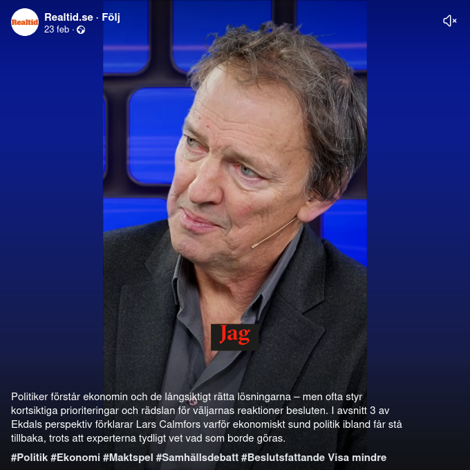 Calmfors Om Politisk Ekonomiförståelse