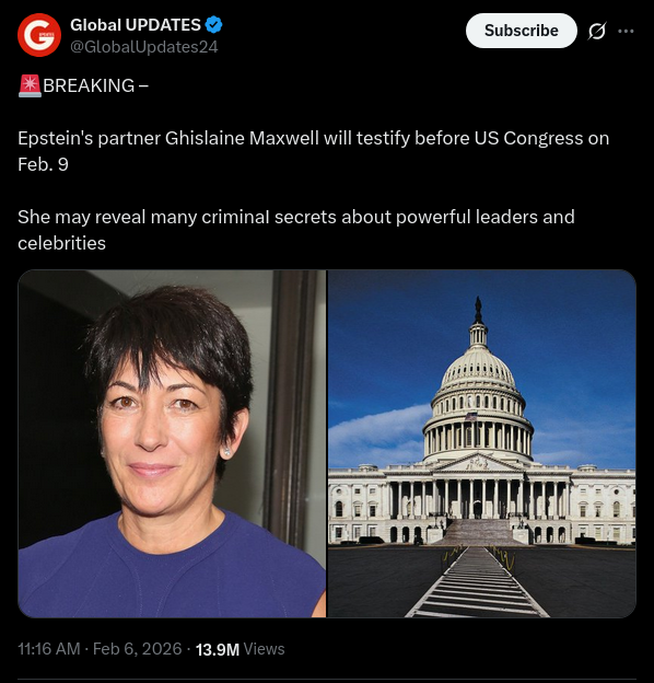 Ghislaine Vittnar Inför Kongressen