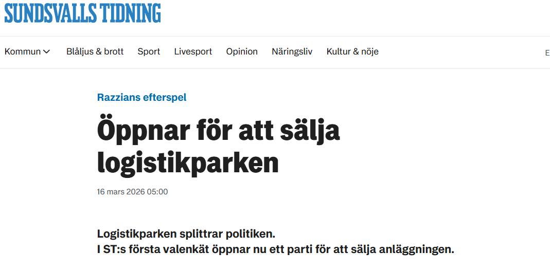 Logistikparkförsäljningsöppning