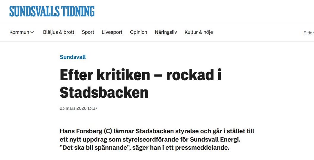 Innovativt Ansvarsundandragande I Sundsvall