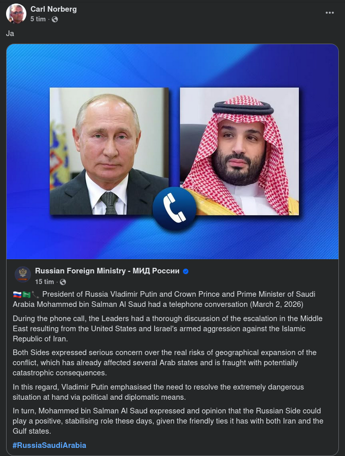 Putin & MbS I Telefon
