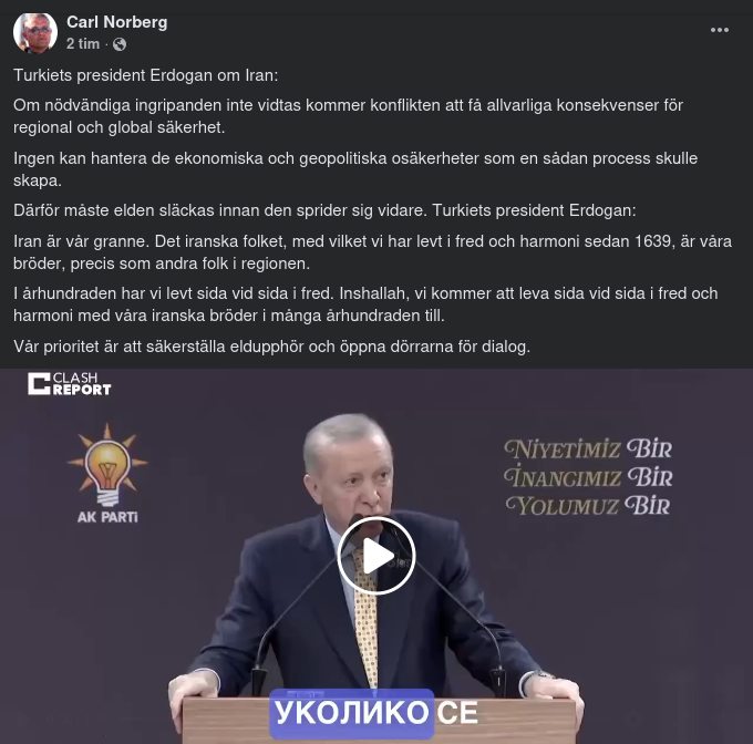 Erdoğan Om Iran
