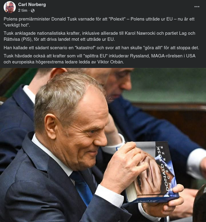 Polens Premiärminister Varnar För Polexit