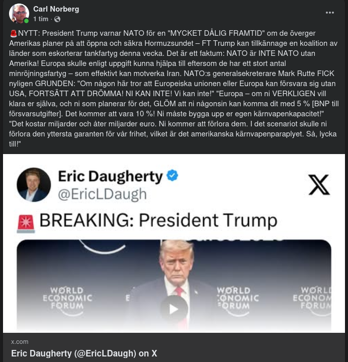 Hormuzsundet, Trump & Natos Framtid