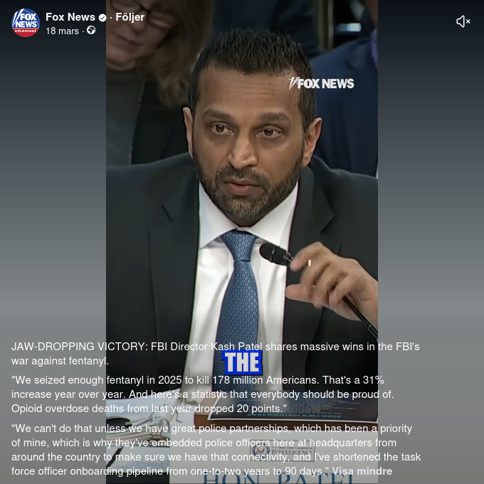 Fentanylsiffror Från FBI