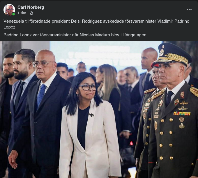 Försvarsministern Avskedad I Venezuela