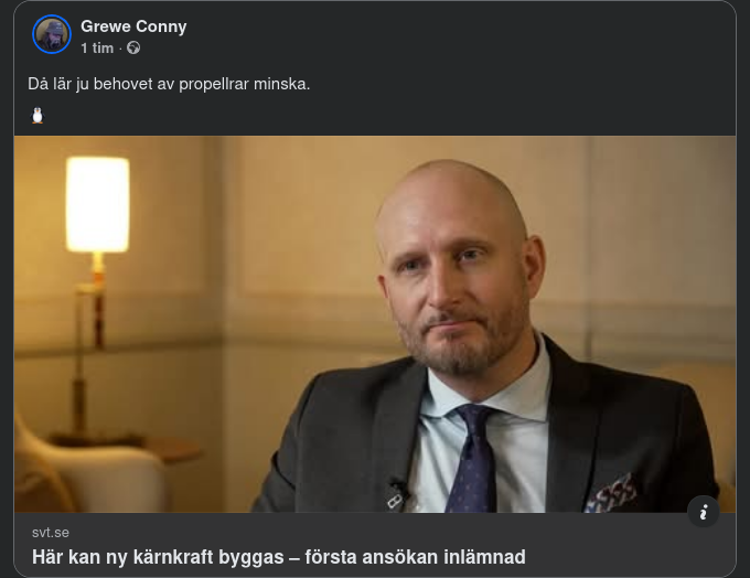 Propellerbehovsminskande Kärnkraftverksbyggningsansökan