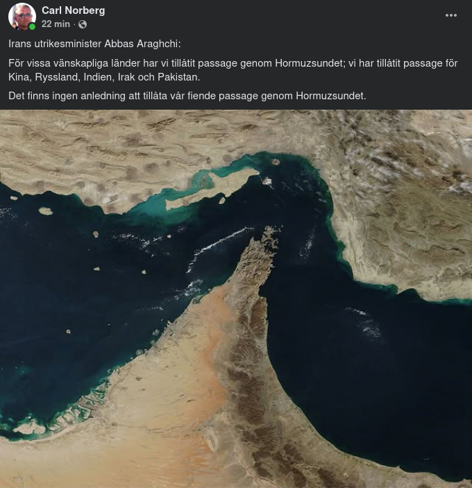 Iran Om Hormuzpassage