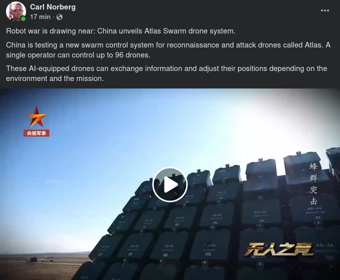 Kinesisk Drönarsvärm