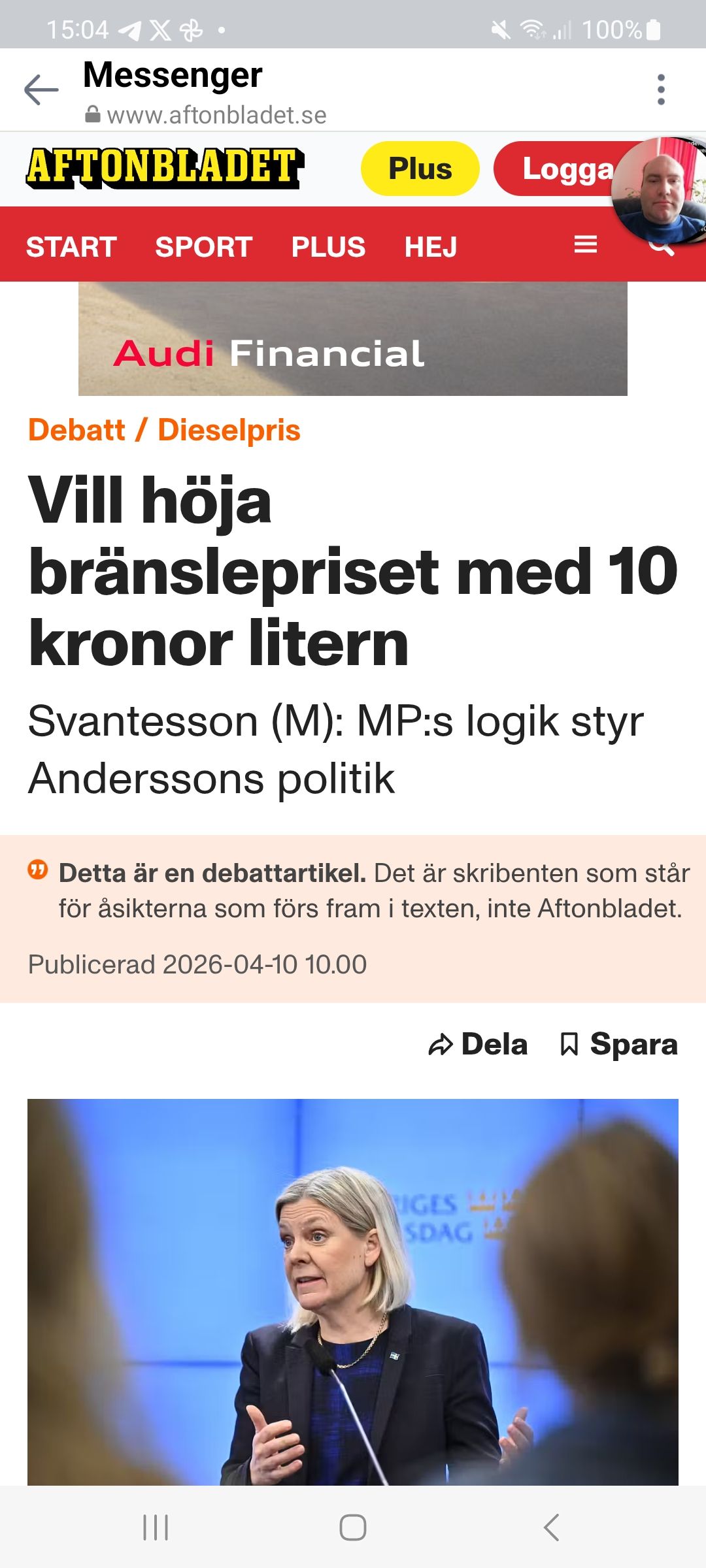 Bränsleprishöjningsvillig