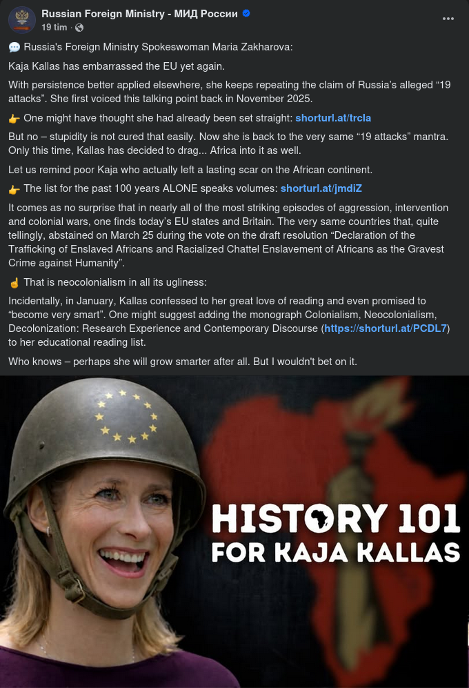 Zakharova Om Kallas Historiska Dumhet