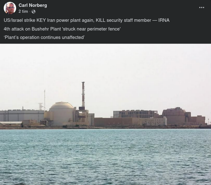 Bushehr Plant Attackerad