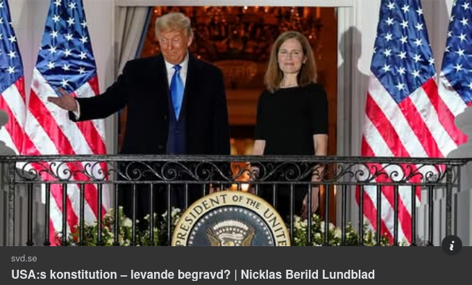 Med Trump & USA:s Konstitution I SvD