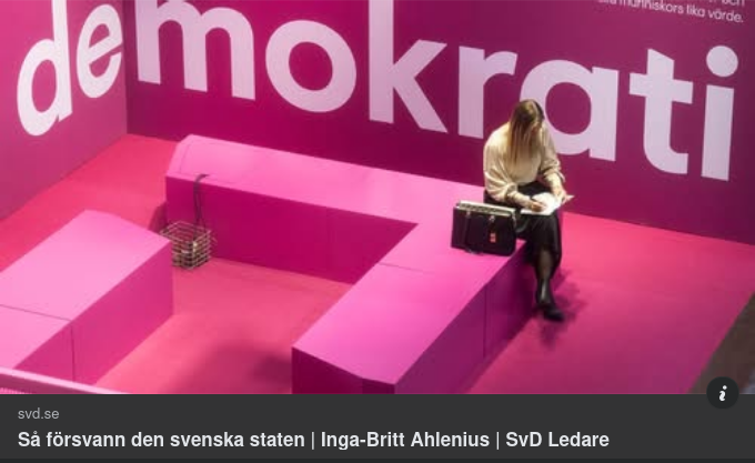 Ahlenius & Hur Den Svenska Staten Försvann I SvD