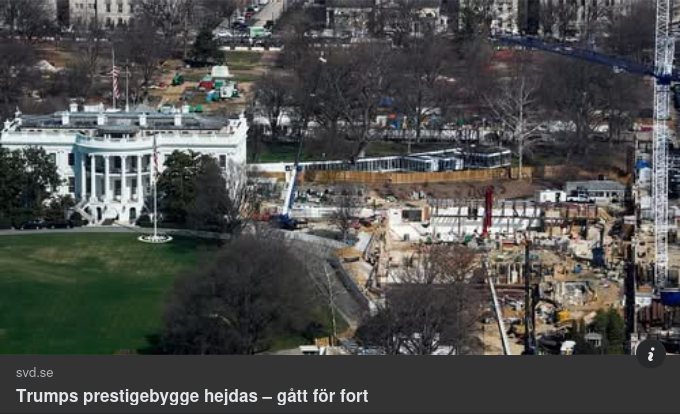 Prestigebyggande Trump Hejdad I SvD