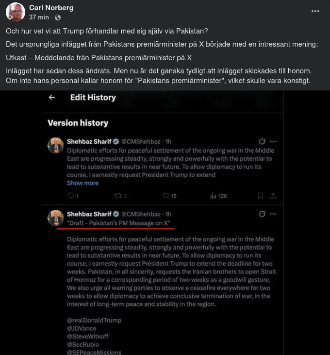 Pakistans Premiärminister & Trump..