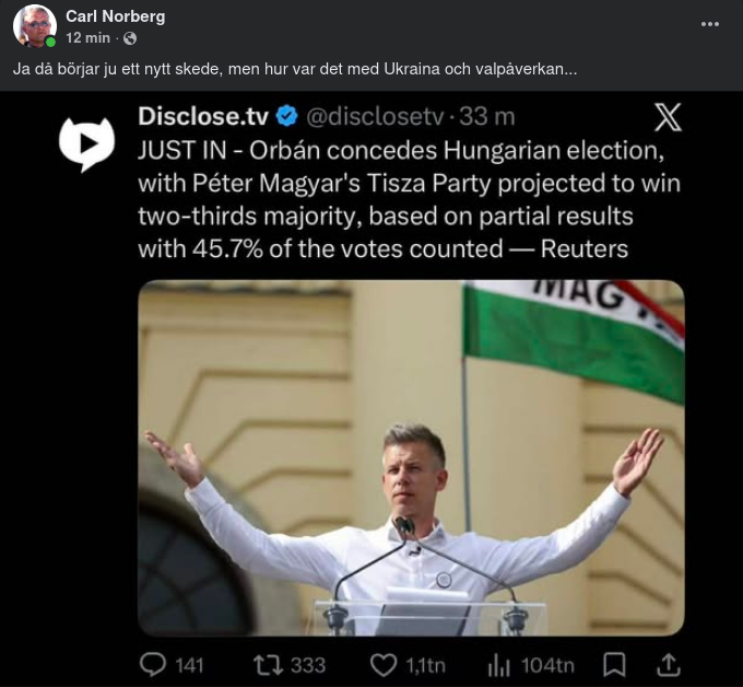 Orbán Erkänner Valförlust