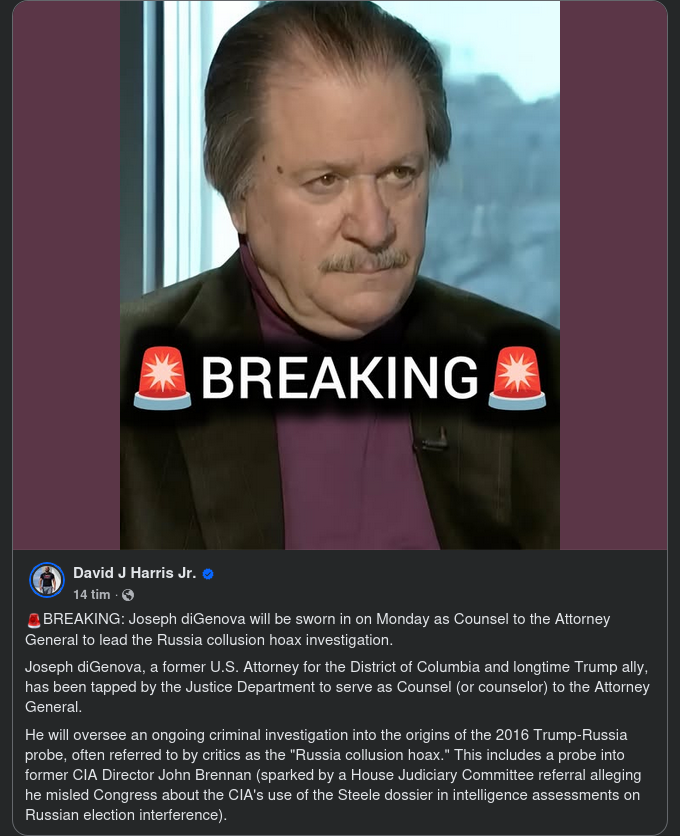 Joseph diGenova Som Rådgivare