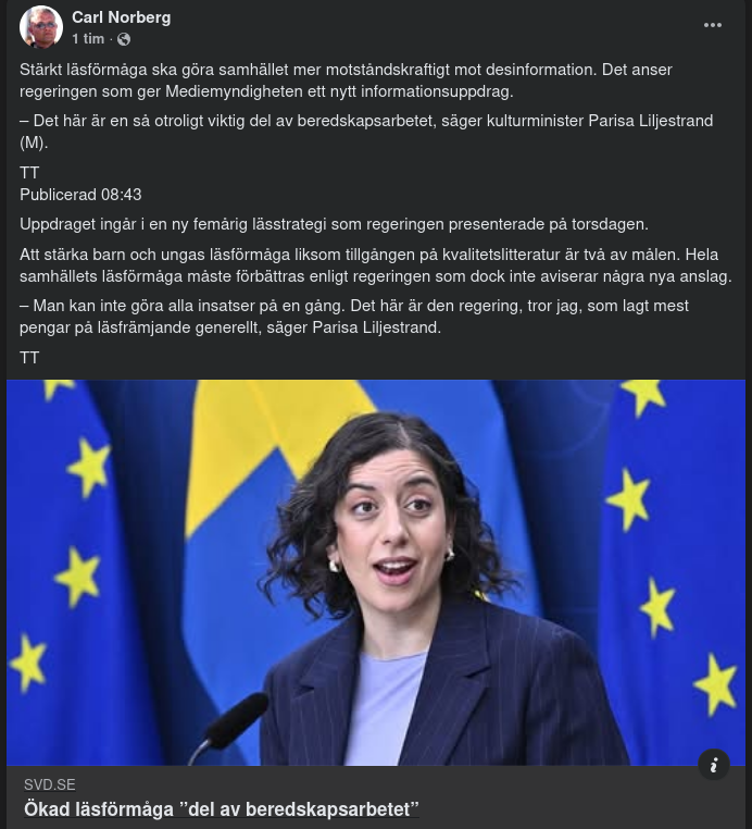 Desinformationsmotståndskraftig Läsförmåga