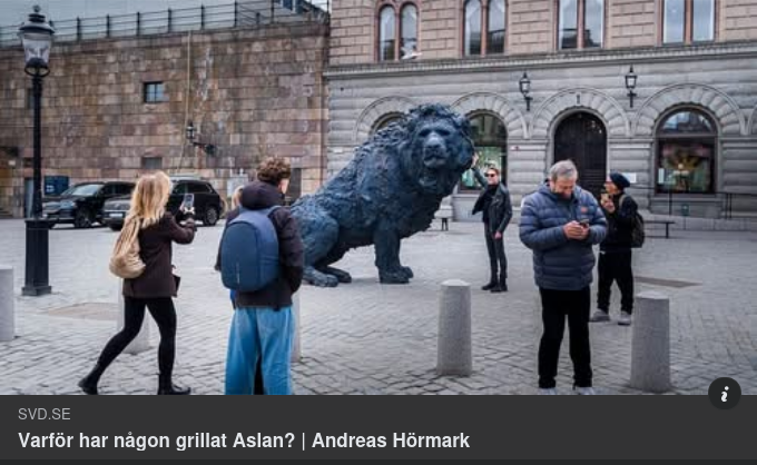SvD Om Lejonskulptur På Mynttorget