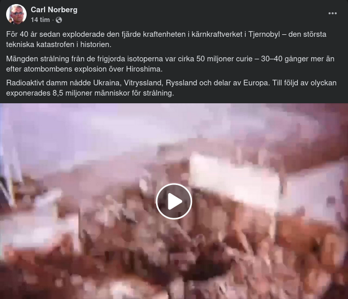 40 År Sedan Tjernobyl