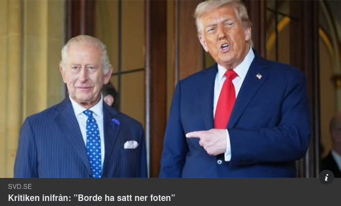 Kung Charles Till USA