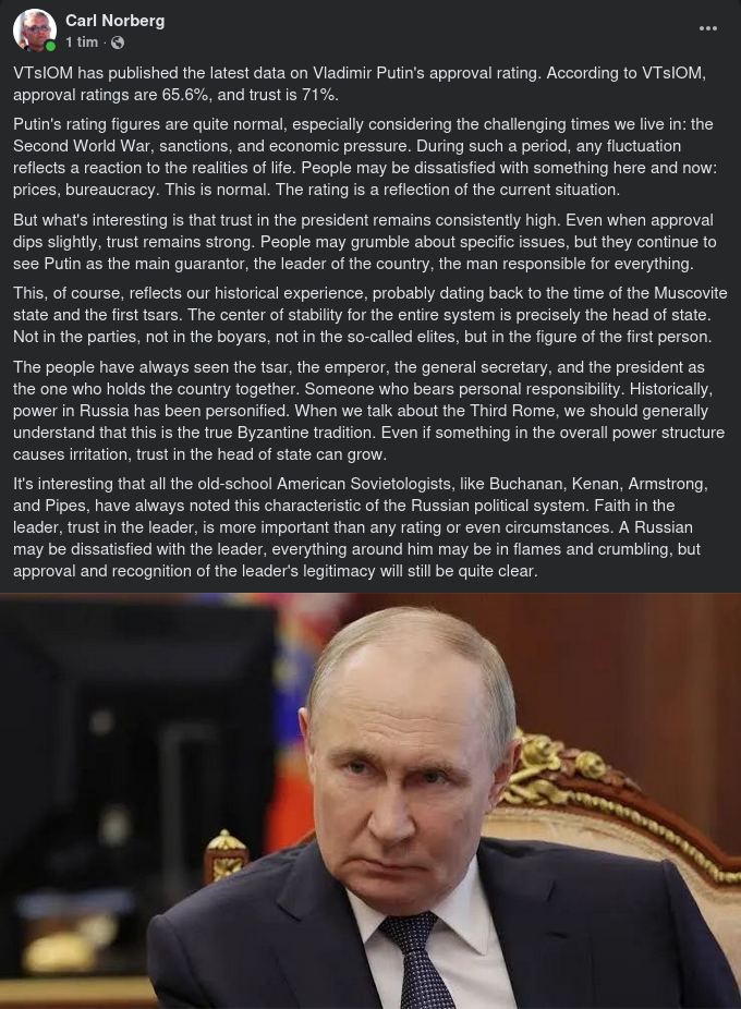 Trovärdig & Populär Putin